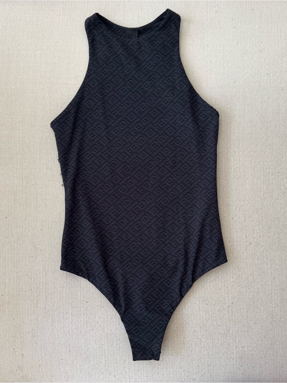 Fendi x Skims Black High Neck Bodysuit